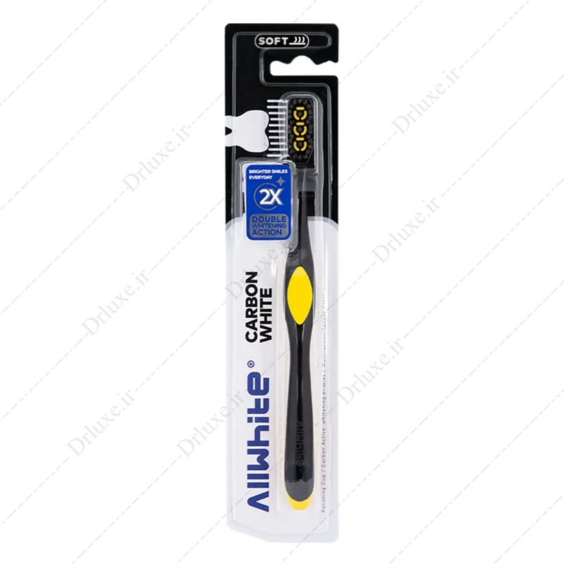 مسواک آل وایت مدل Carbon White برس نرم